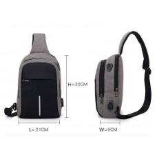 Mochila Transversal USB Pequena Riad