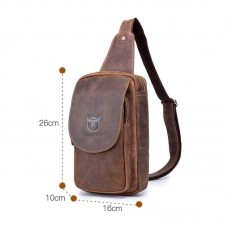 Bolsa Couro Legítimo Transversal Masculina