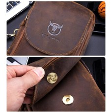 Bolsa Couro Legítimo Transversal Masculina