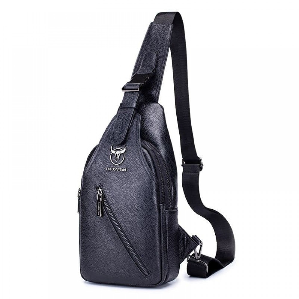 Bolsa Transversal Couro Masculina