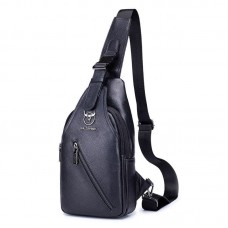 Bolsa Transversal Couro Masculina