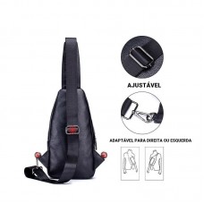 Bolsa Transversal Couro Masculina