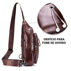 Bolsa de Couro Premium Masculina