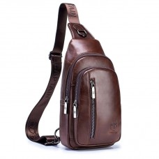 Bolsa Couro Transversal masculina 