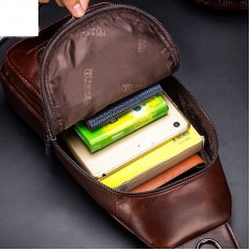 Bolsa Couro Transversal masculina 