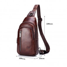 Bolsa Couro Transversal masculina 