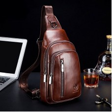 Bolsa Couro Transversal masculina 