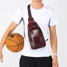 Bolsa Couro Transversal masculina 