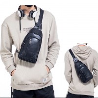 Bolsa Couro Transversal masculina 