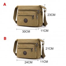 Bolsa de Ombro de Lona Masculina