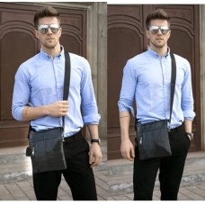 Bolsa de Lado Masculina Couro Genuíno