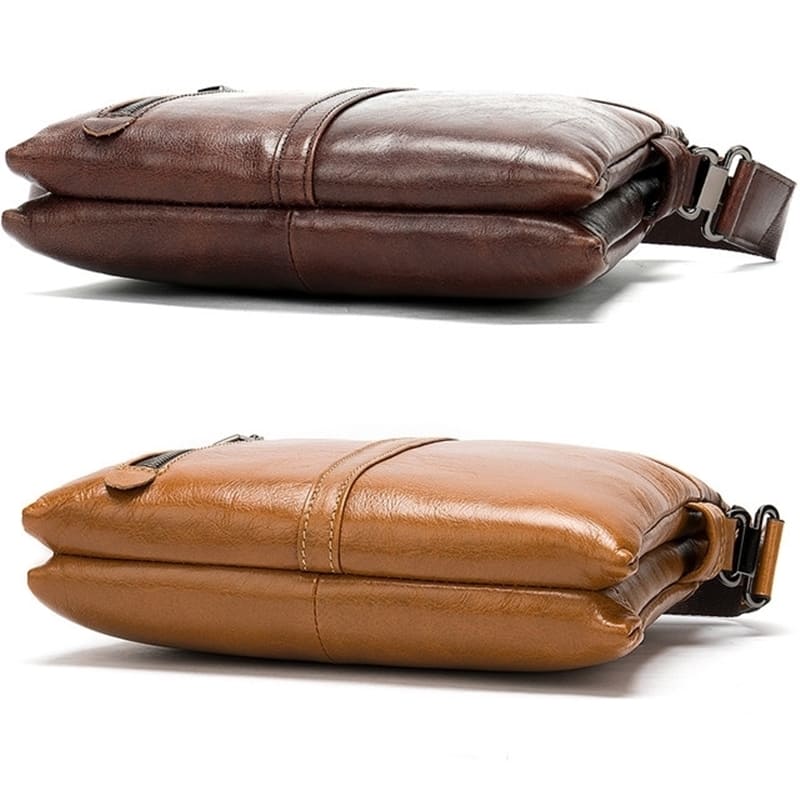 Bolsa de Lado Masculina Couro Genuíno