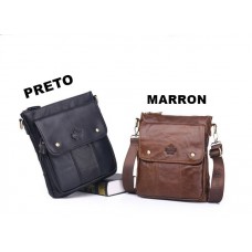 Bolsa de Ombro Masculina Couro Genuíno