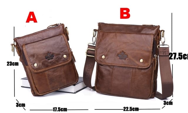 Bolsa De Ombro Masculina Couro Genuíno