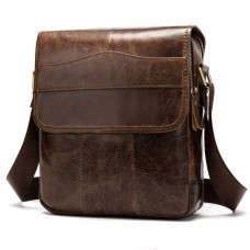 Bolsa de Couro Masculina Transversal