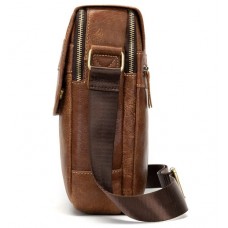 Bolsa de Couro Masculina Transversal