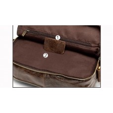 Bolsa de Couro Masculina Transversal