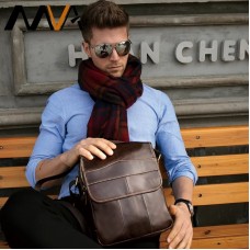 Bolsa de Couro Masculina Transversal