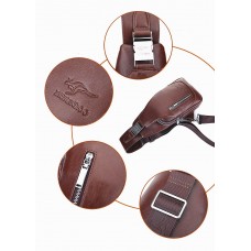 Bolsa Masculina Transversal USB com Carteira