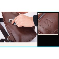 Bolsa Masculina Transversal USB com Carteira