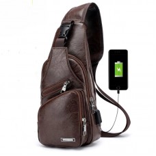 Bolsa Transversal Masculina USB