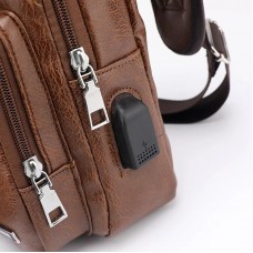 Bolsa Transversal Masculina USB