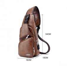 Bolsa Transversal Masculina USB