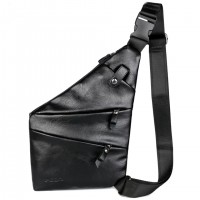 Mochila de Couro Masculina Transversal