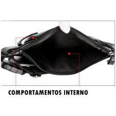 Mochila de Couro Masculina Transversal