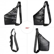 Mochila de Couro Masculina Transversal