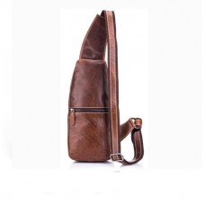 Bolsa de Couro Masculina Transversal