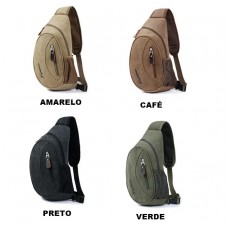 Bolsa Transversal Masculina Lona