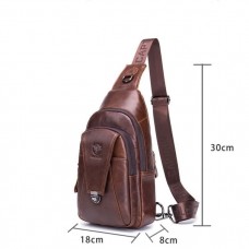 Bolsa Transversal Masculina Couro Legítimo