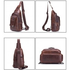 Bolsa Transversal Masculina Couro Legítimo