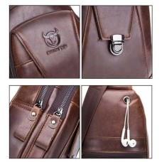 Bolsa Transversal Masculina Couro Legítimo