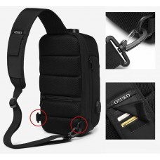 Mochila USB Transversal Impermeável